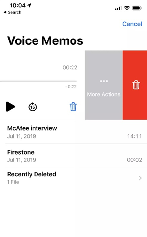 Delete Voice Memos from iPhone