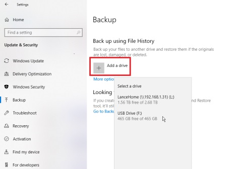 How to Backup Windows 10 with File History