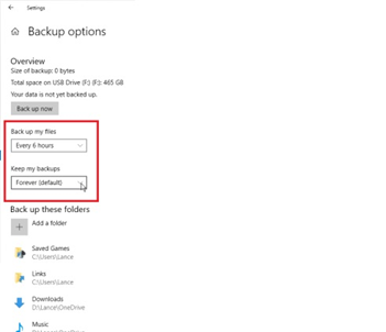 How to Backup Windows 10 with File History