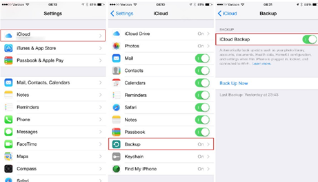 How to Create a Back Up using iCloud