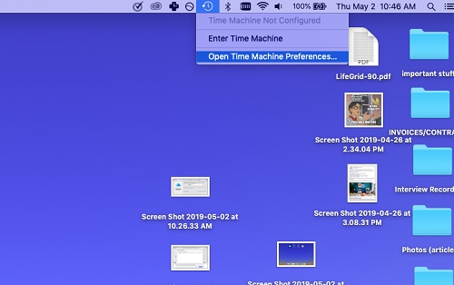 Open Time Machine Preferences